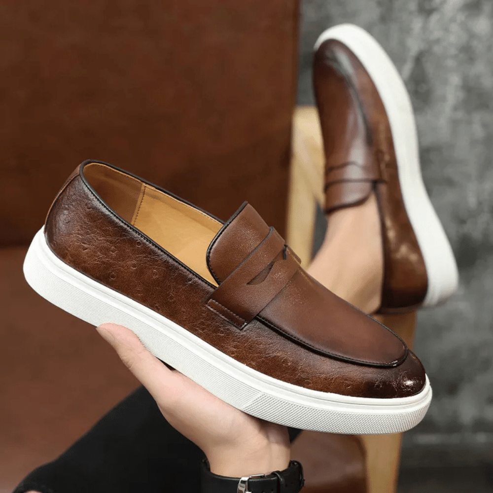 Leren Instapper Moccasin voor Mannen Zevian