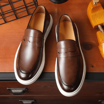 Leren Instapper Moccasin voor Mannen Zevian