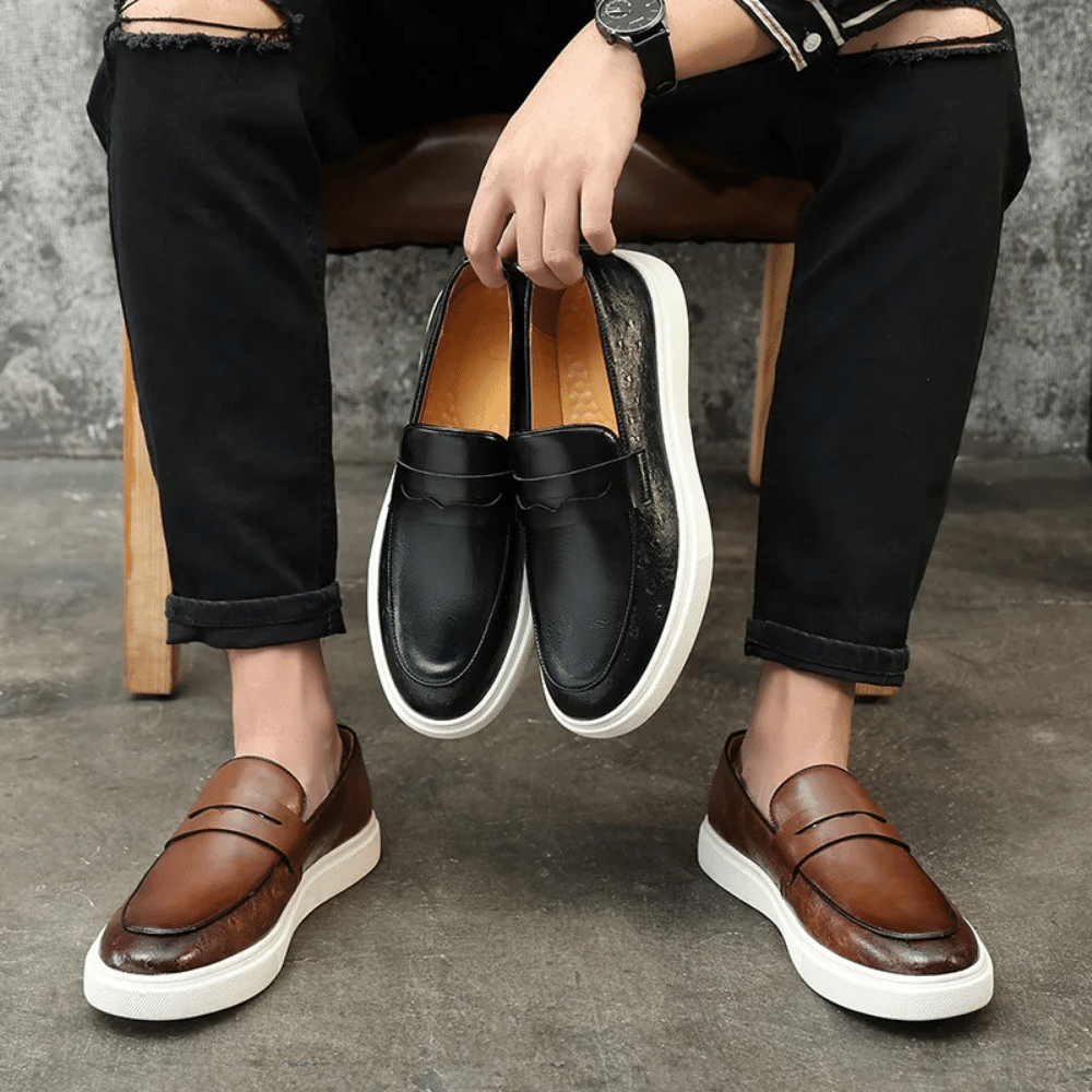 Leren Instapper Moccasin voor Mannen Zevian