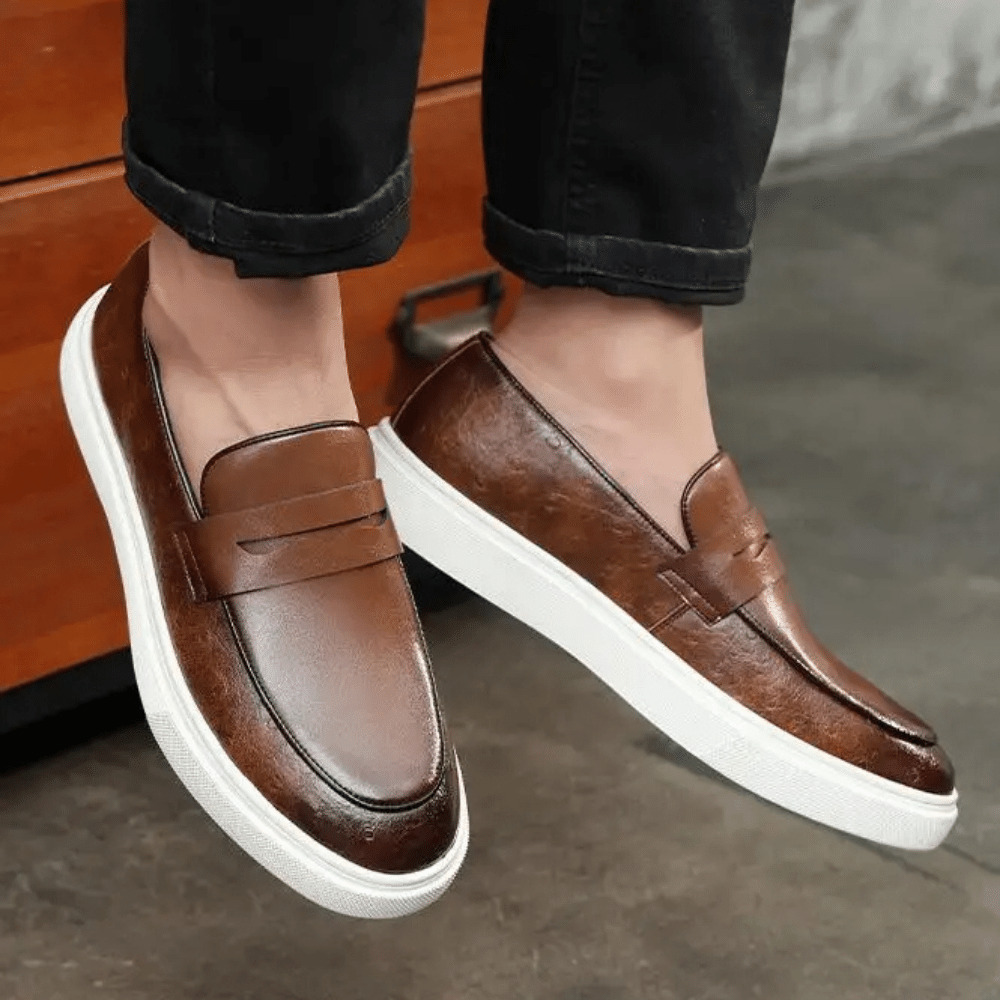 Leren Instapper Moccasin voor Mannen Zevian